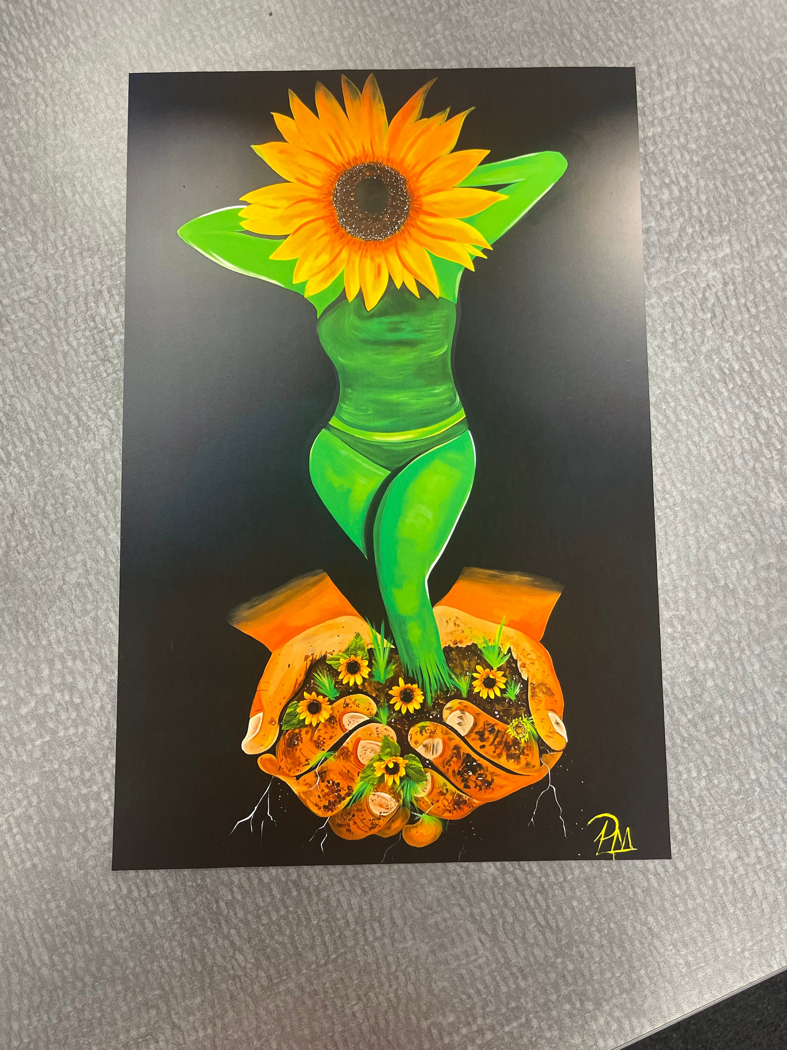 Sunflower Goddess Art Print