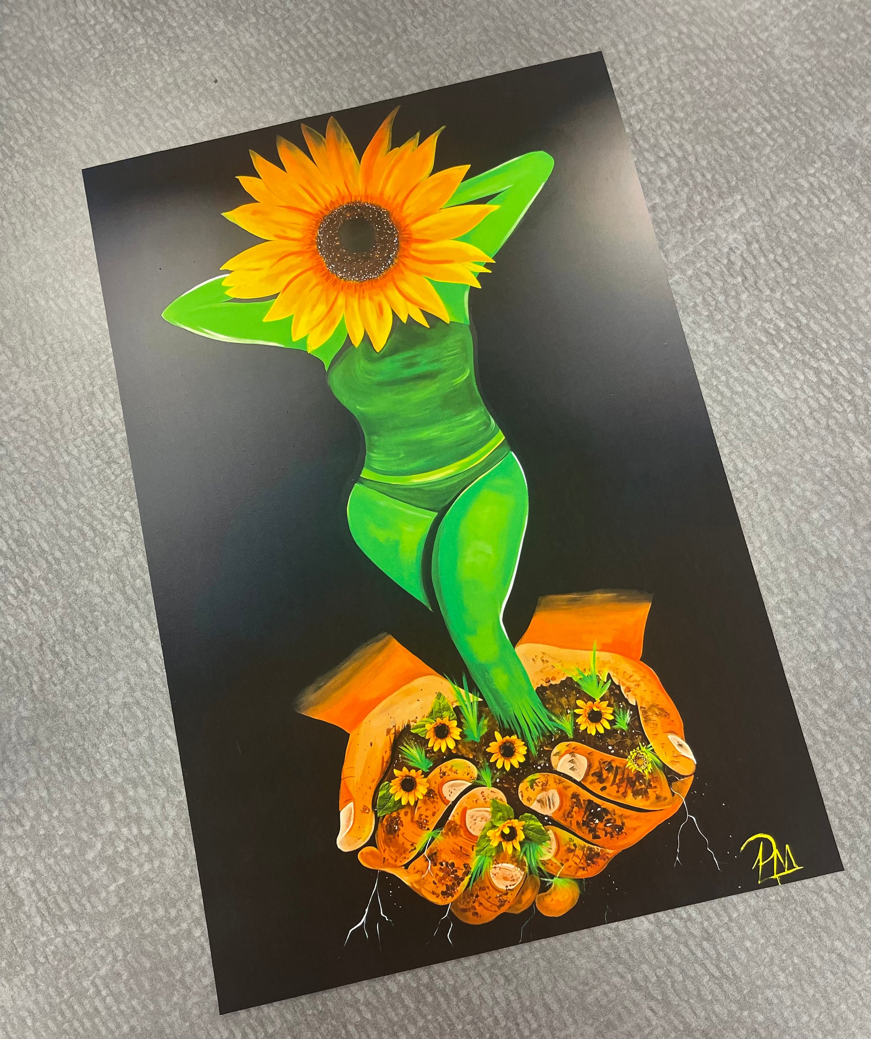 Sunflower Goddess Art Print