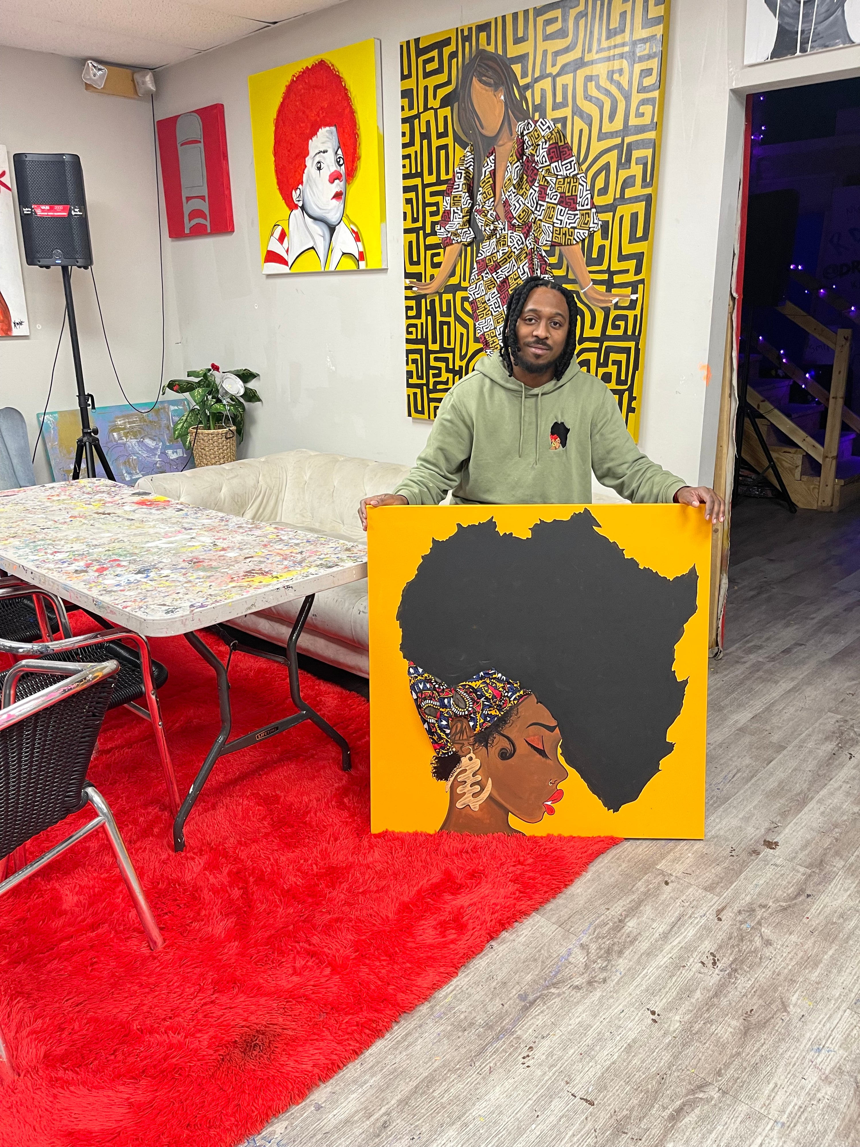 Gye Nyame Motherland Original Acrylic Canvas Painting