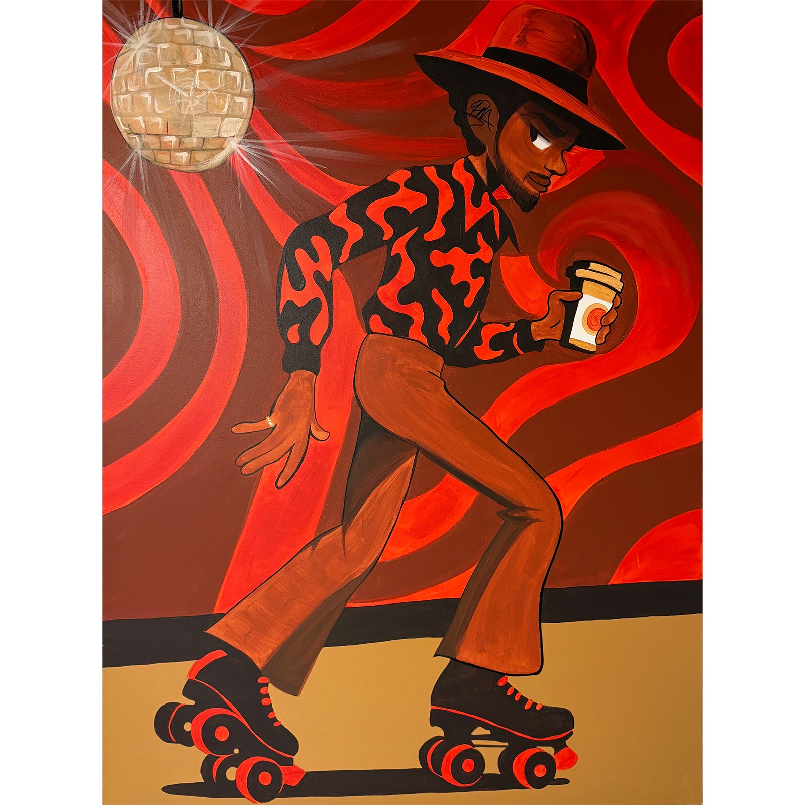 Rolling Renaissance Original Acrylic Canvas Painting