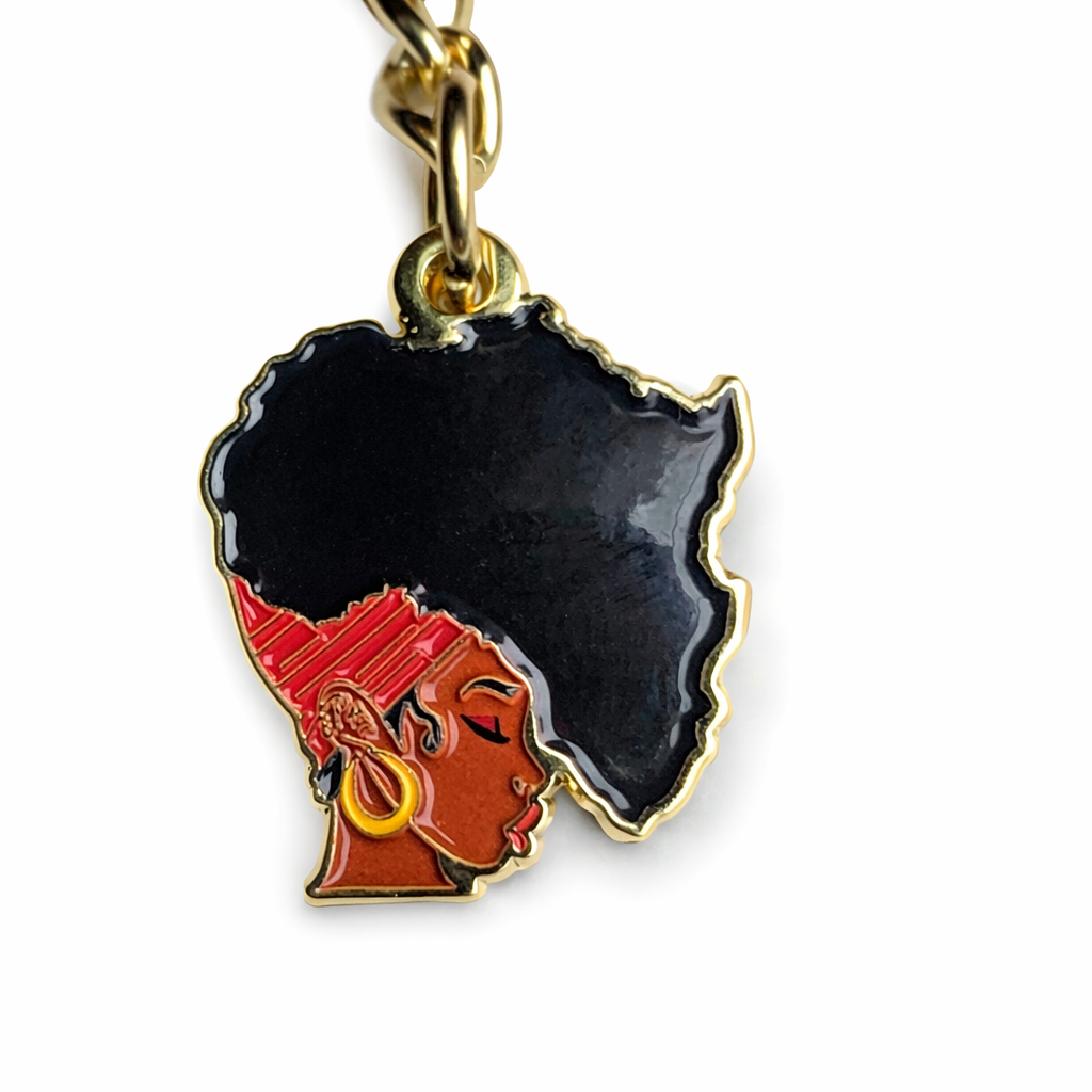 Gold Earth Motherland Metal Keychain