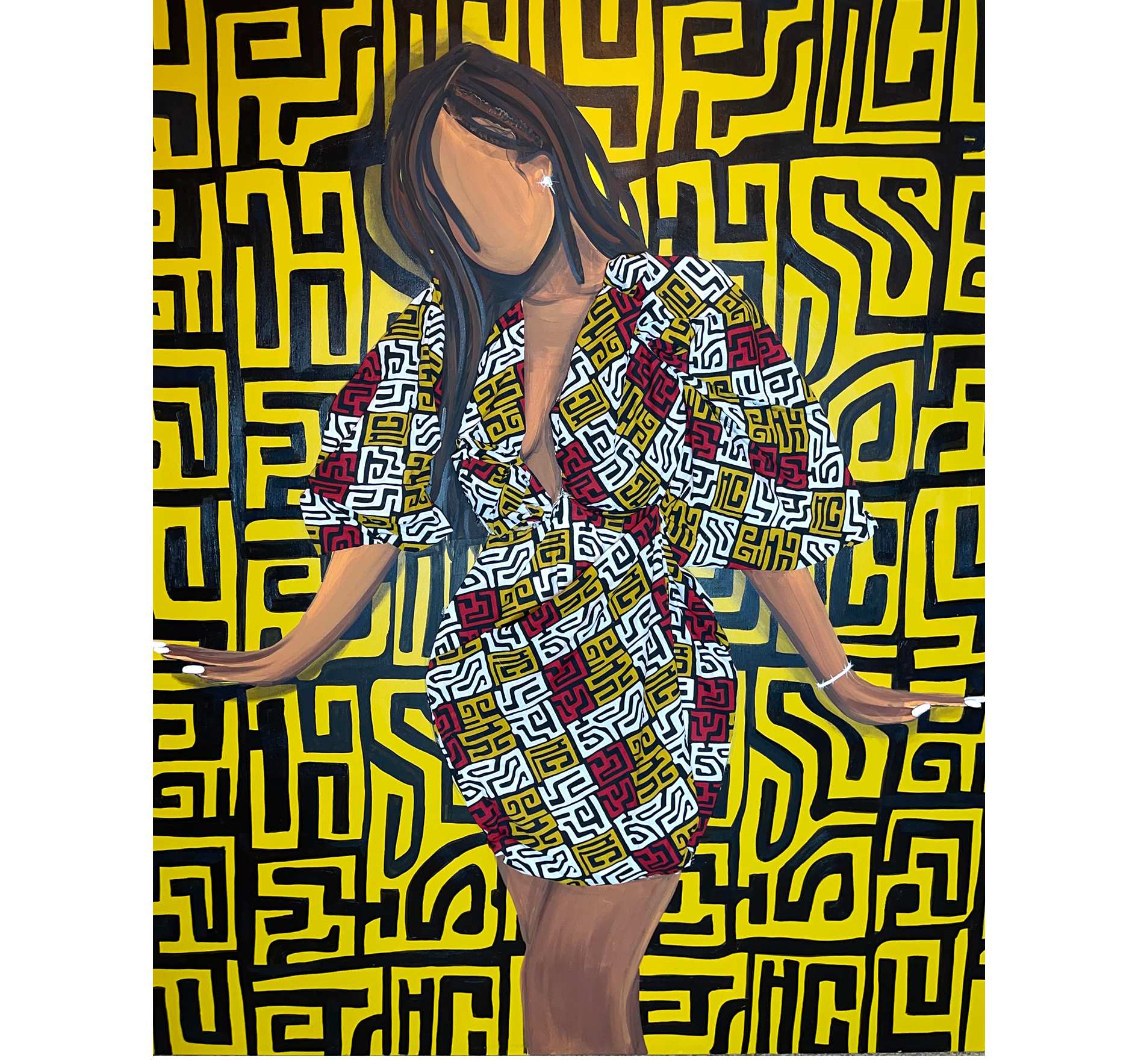 Fabricated Fashion Original Painting