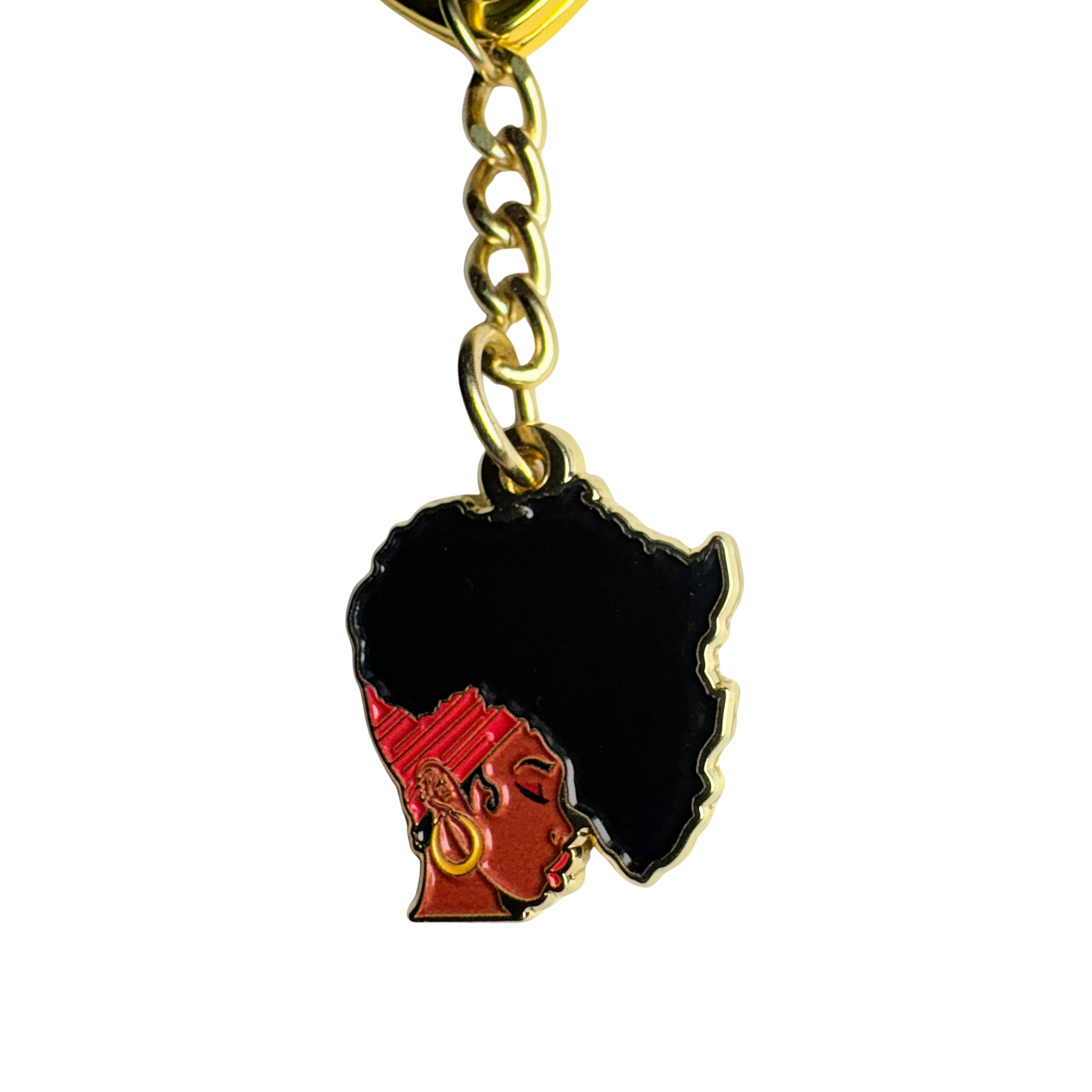 Gold Earth Motherland Metal Keychain