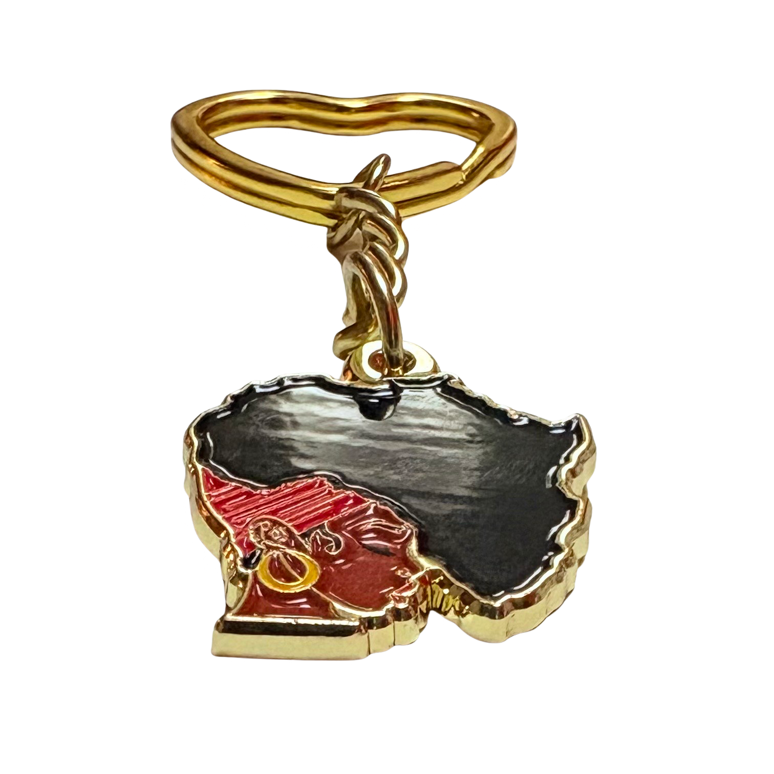 Gold Earth Motherland Metal Keychain