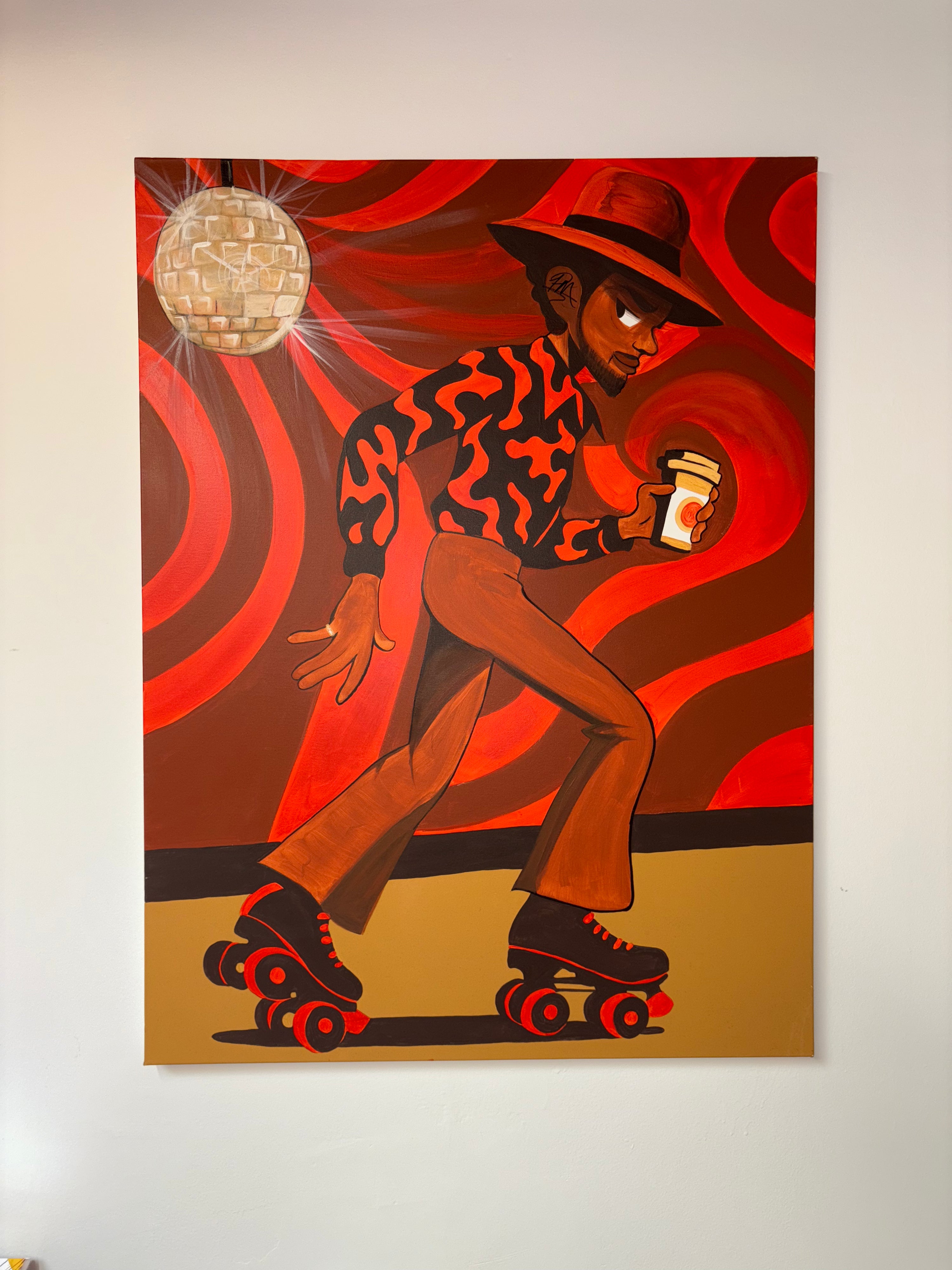 Rolling Renaissance Original Acrylic Canvas Painting