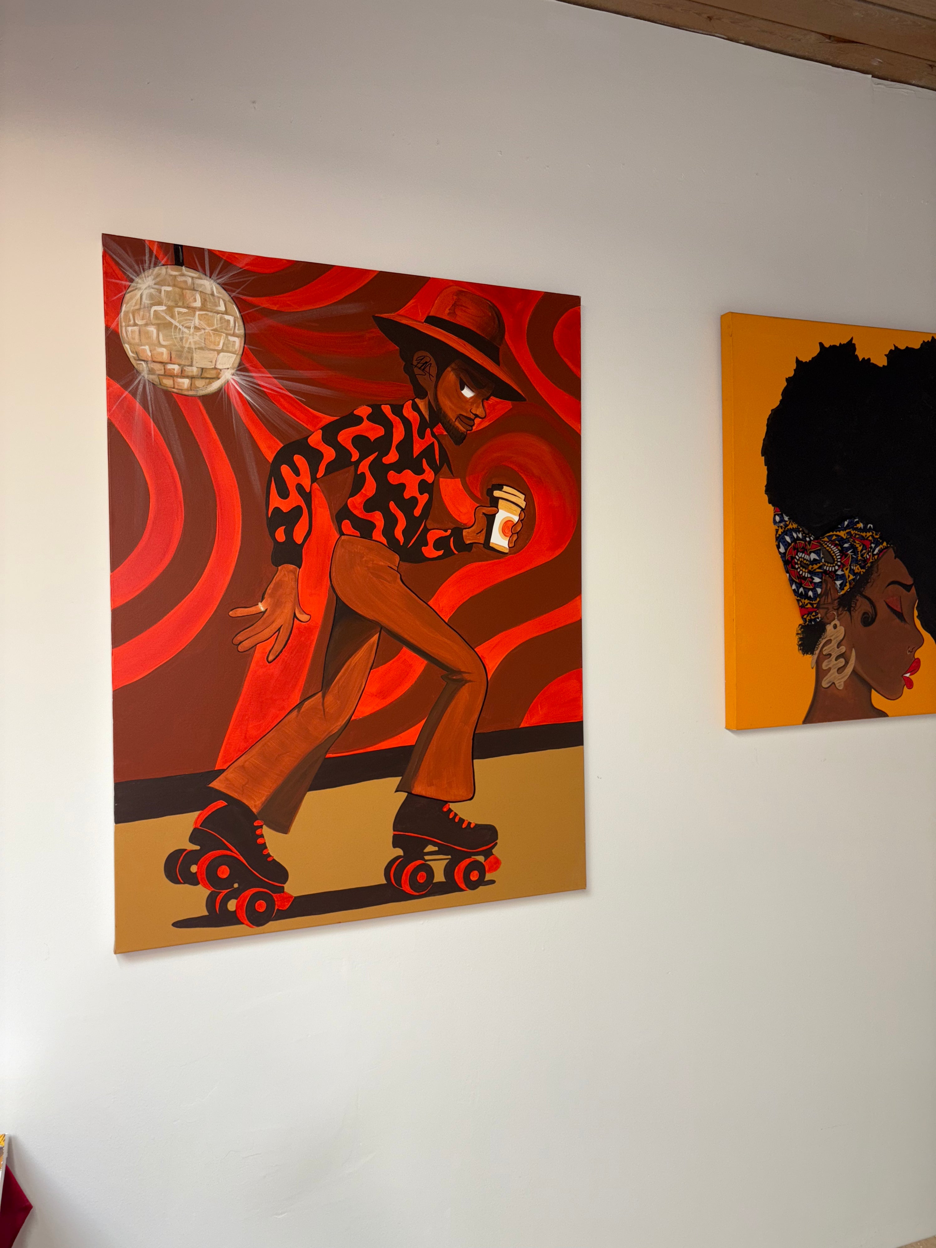 Rolling Renaissance Original Acrylic Canvas Painting