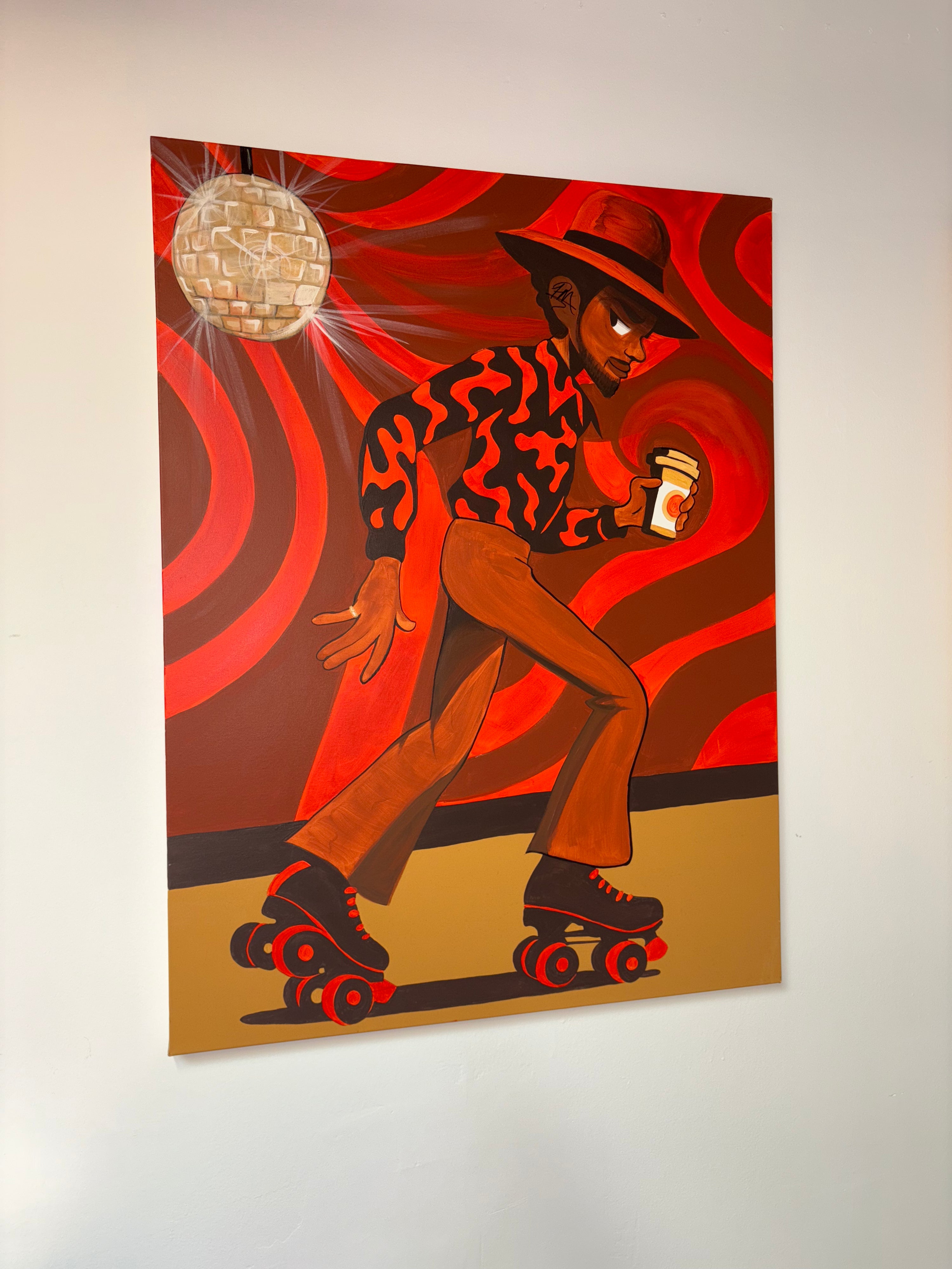 Rolling Renaissance Original Acrylic Canvas Painting