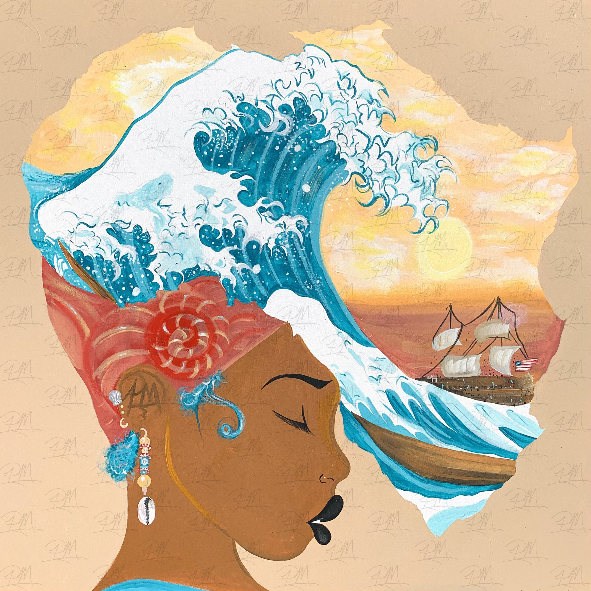 O$hun Motherland Original Acrylic Canvas Painting