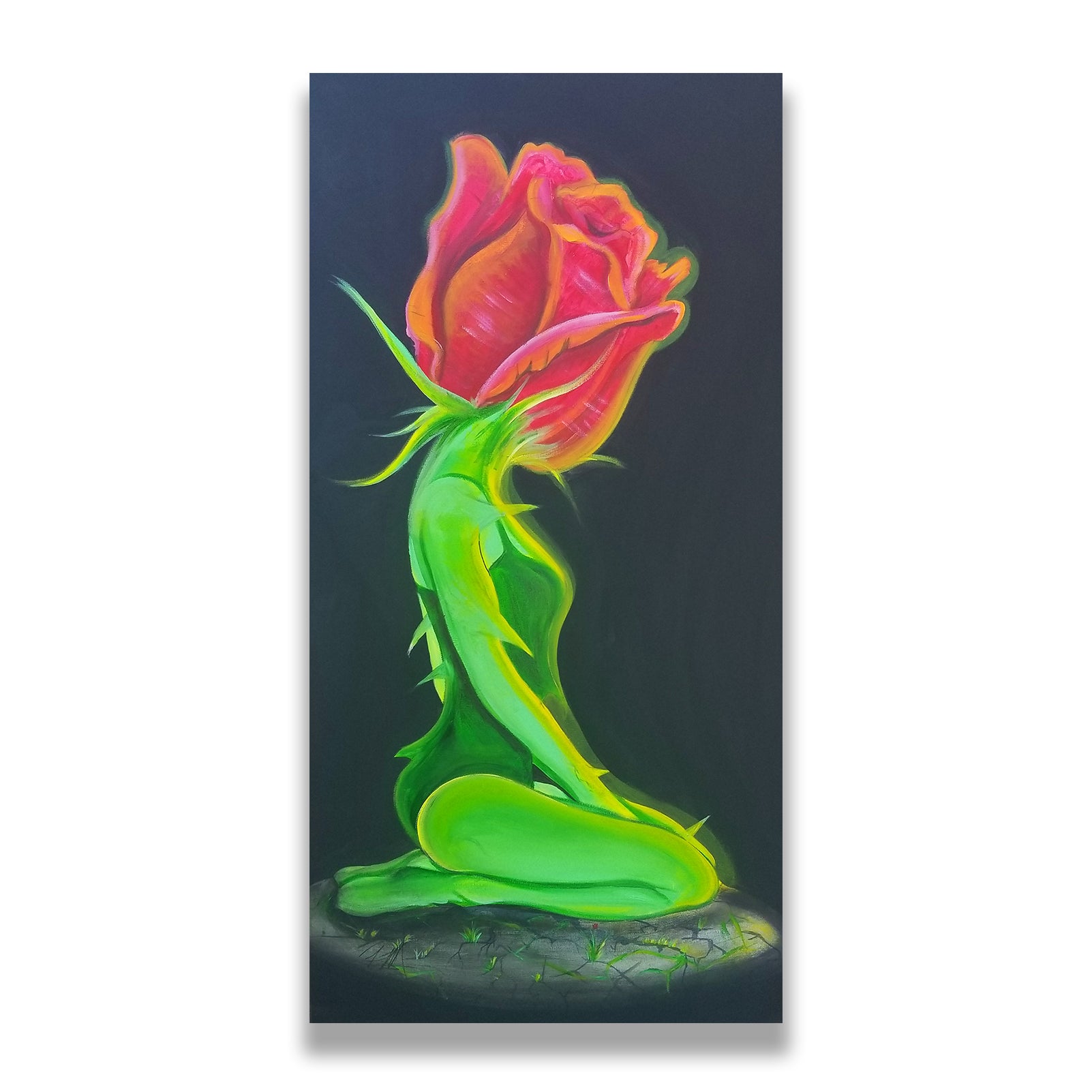 Concrete Rose Art Print