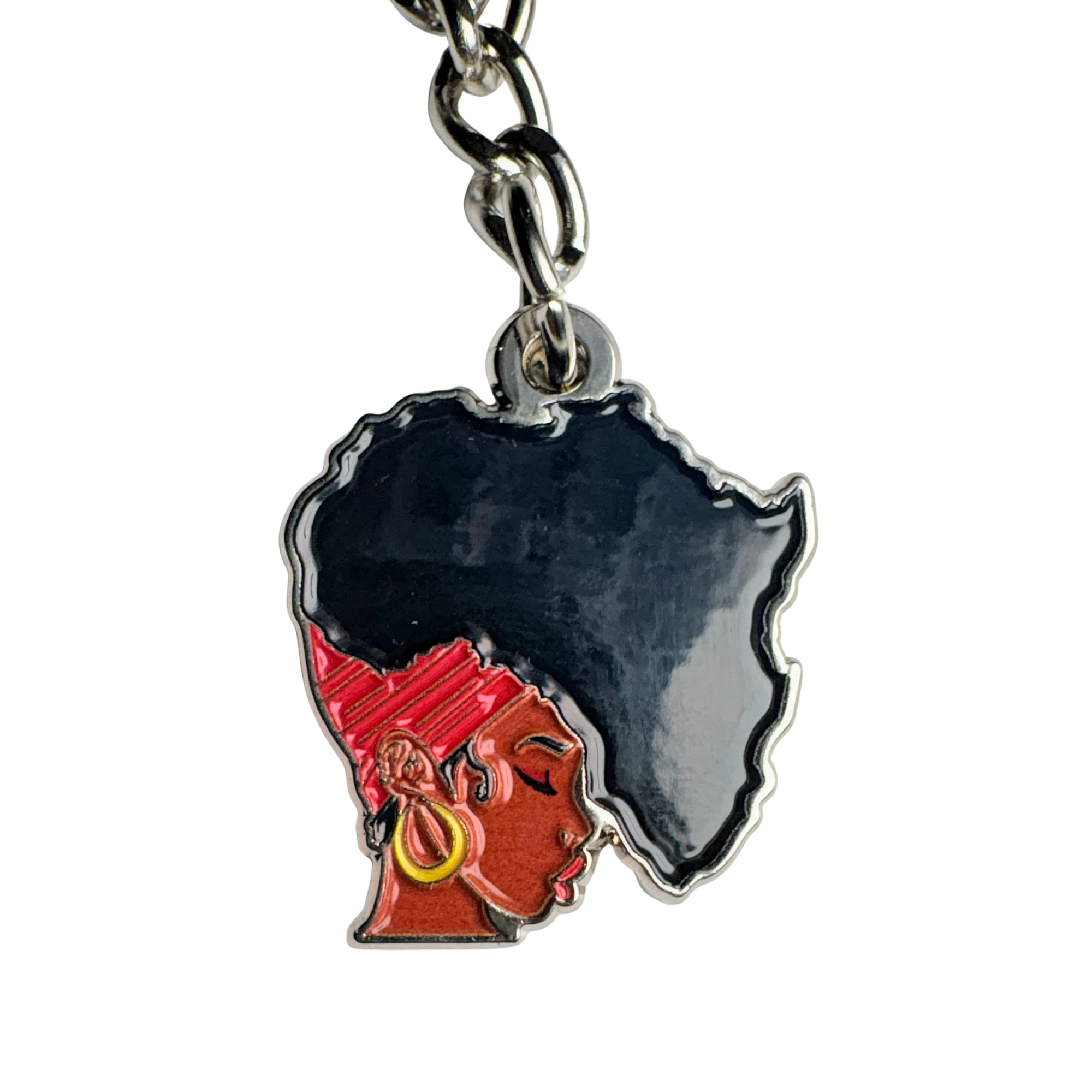 Silver Earth Motherland Metal Keychain